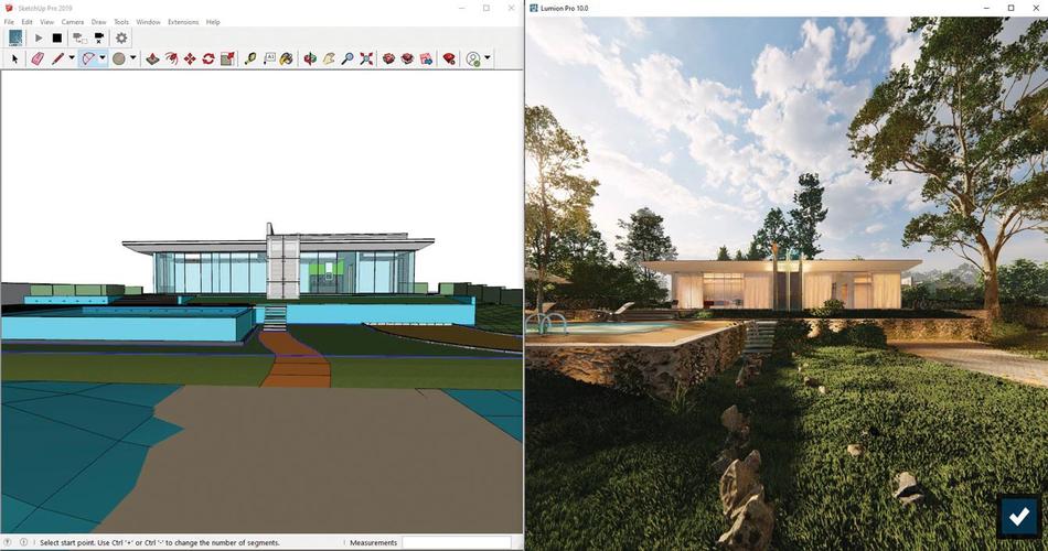 在Lumion中，可以將模型導出至SketchUp - BIM,Reivt中文網