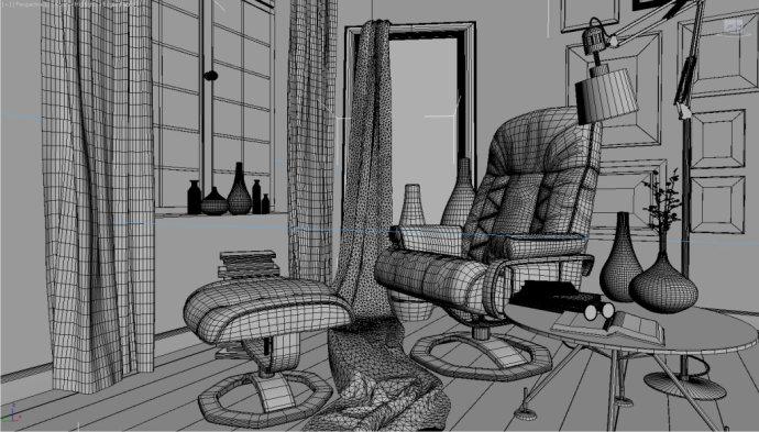3DSMAX教程：深入解析書房材質貼圖 - BIM,Reivt中文網